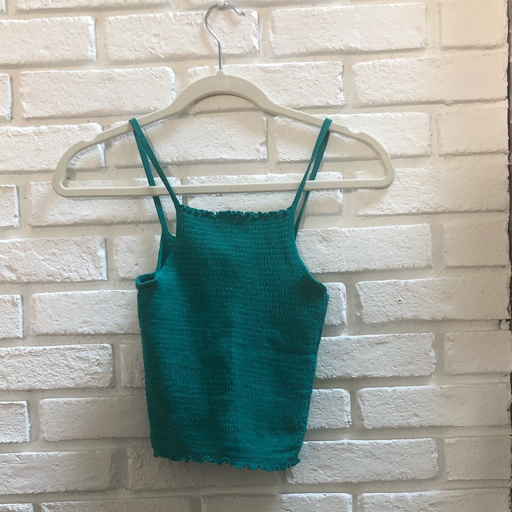 Blue crop top